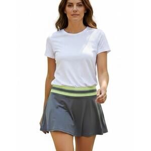 Champion Duo Dry Athletic Skort Stretch Drawstring Brown Yellow Women's M Tennis